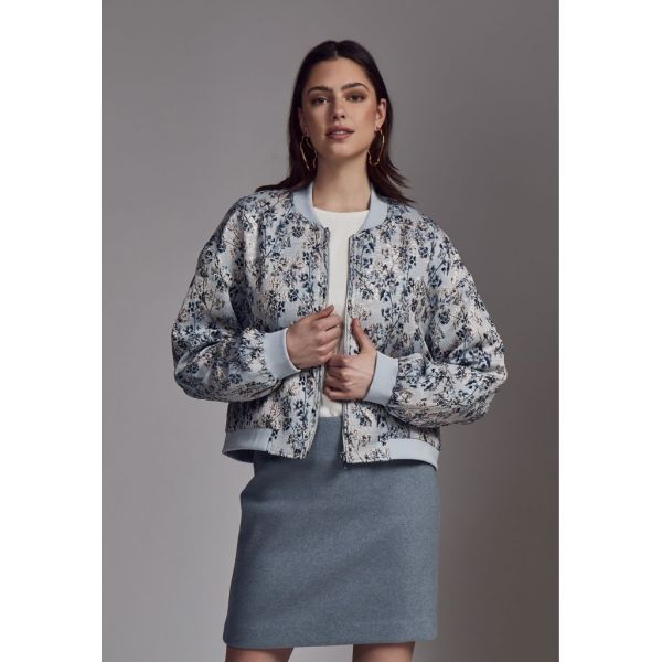 Peppercorn Elisa Bomber Jacket Allure Blue Jacquard  (PC8132-520J) - Schoenen Caramel (Sint-Job-in-’t-Goor)