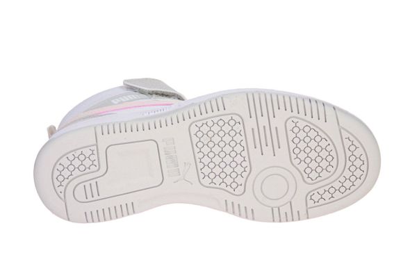 Puma Rebound V6 Mid AC+PS White-Frosty Pink-Sedate Gray Sneaker  (393832-04) - Schoenen Caramel (Sint-Job-in-’t-Goor)