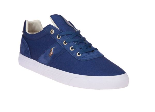 Ralph Lauren Polo Hanford Blauwe Sneaker  (HANFORD-NAVY) - Schoenen Caramel (Sint-Job-in-’t-Goor)