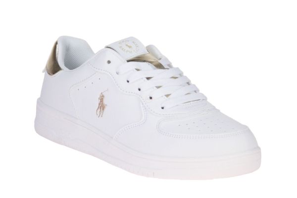 Ralph Lauren Polo Masters Court Wit-Goud  (MASTERS COURT WIT GOUD) - Schoenen Caramel (Sint-Job-in-’t-Goor)