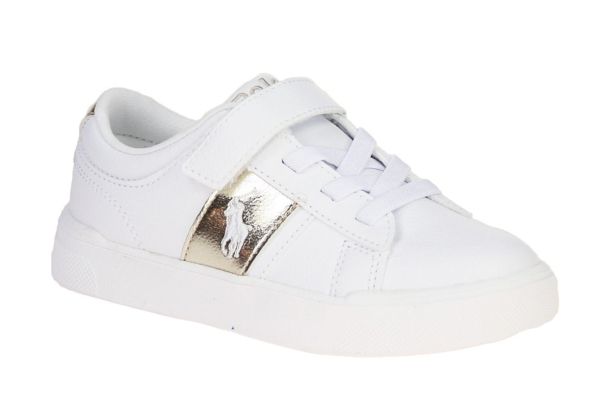 Ralph Lauren Polo Frazier PS Wit-Goud  (FRAZIER WIT GOUD) - Schoenen Caramel (Sint-Job-in-’t-Goor)