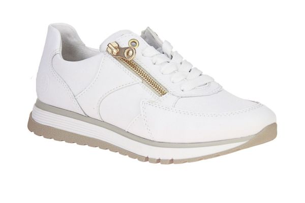 Rieker Witte Sneaker G-leest  (49010-80) - Schoenen Caramel (Sint-Job-in-’t-Goor)