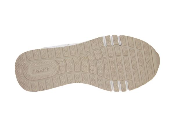 Rieker Witte Sneaker G-leest  (49010-80) - Schoenen Caramel (Sint-Job-in-’t-Goor)