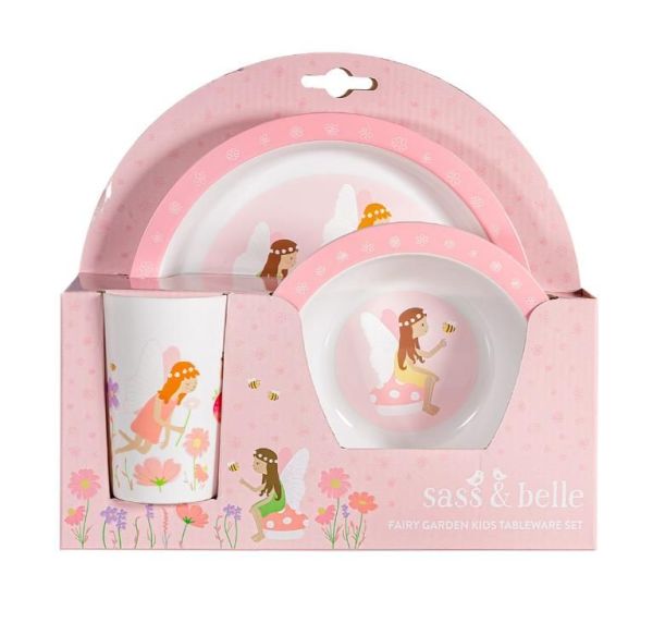 Sass & Belle Fairy Kids Tableware Set  (MAXI070) - Schoenen Caramel (Sint-Job-in-’t-Goor)