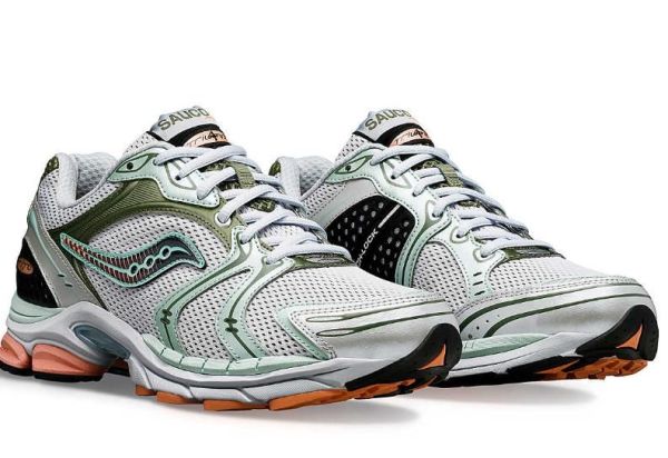 Saucony Progrid Triumph 4 Grey/Green  (S70805-1) - Schoenen Caramel (Sint-Job-in-’t-Goor)