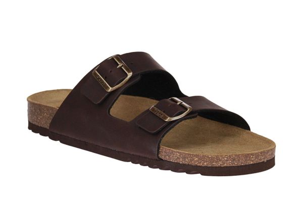 Scholl Julien Donker Bruin Slipper  (F30769 TESTA) - Schoenen Caramel (Sint-Job-in-’t-Goor)