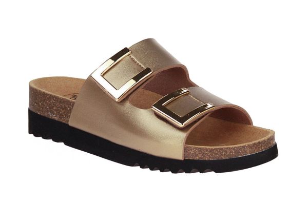 Scholl Monterey 2 Straps Taupe Slipper  (F32351 TAUPE) - Schoenen Caramel (Sint-Job-in-’t-Goor)