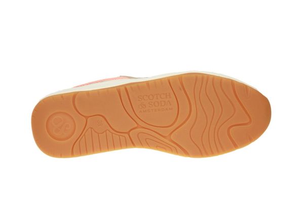 Scotch & Soda Celest Offwhite Multi Sneaker  (CELEST38B-V26) - Schoenen Caramel (Sint-Job-in-’t-Goor)