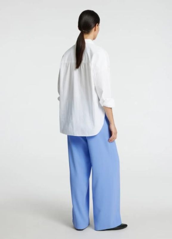 Selected Femme Tinni-Relaxed MW Wide Pant Cornflower Blue  (16089910 cornflower blue) - Schoenen Caramel (Sint-Job-in-’t-Goor)