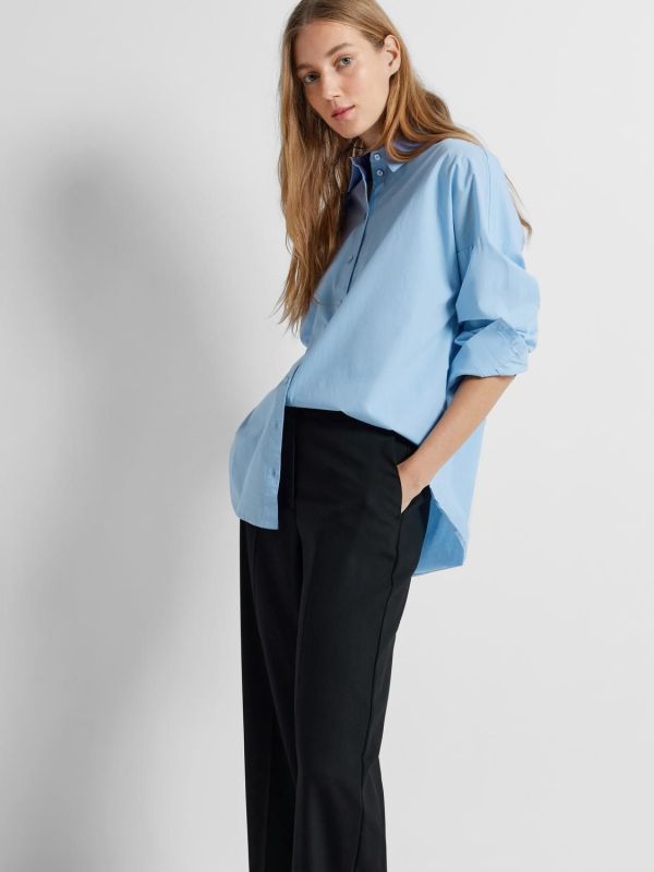 Selected Femme Dina-Sanni LS Shirt Cashmere Blue  (16092647-cashmere blue) - Schoenen Caramel (Sint-Job-in-’t-Goor)