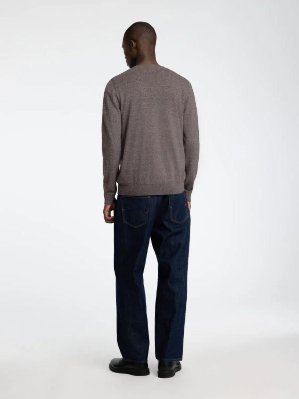 Selected Homme Berg Crew Neck Morel Twist  (16074682 morel twist) - Schoenen Caramel (Sint-Job-in-’t-Goor)