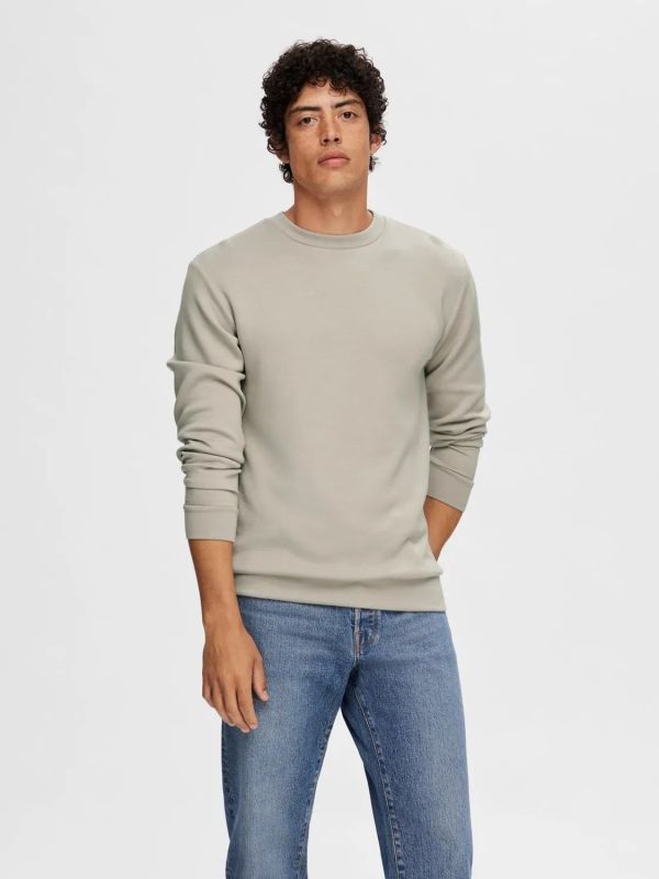 Selected Homme Emanuel Soft Crew Neck Sweat Pure Cashmere  (16092573 pure cashmere) - Schoenen Caramel (Sint-Job-in-’t-Goor)