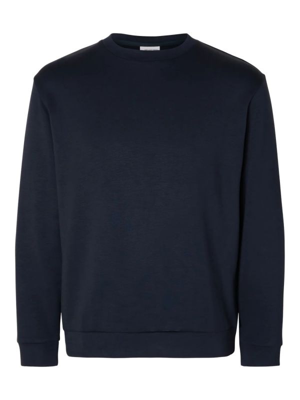 Selected Homme Emanuel Soft Crew Neck Sweat Sky Captain  (16092573 sky captain) - Schoenen Caramel (Sint-Job-in-’t-Goor)