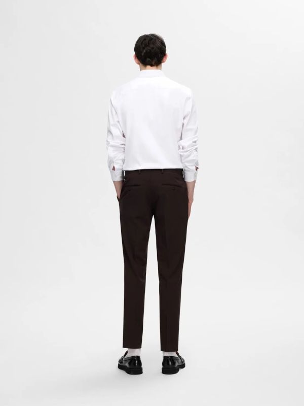 Selected Homme Slim-Performance Shirt Bright White  (16092939 bright white) - Schoenen Caramel (Sint-Job-in-’t-Goor)