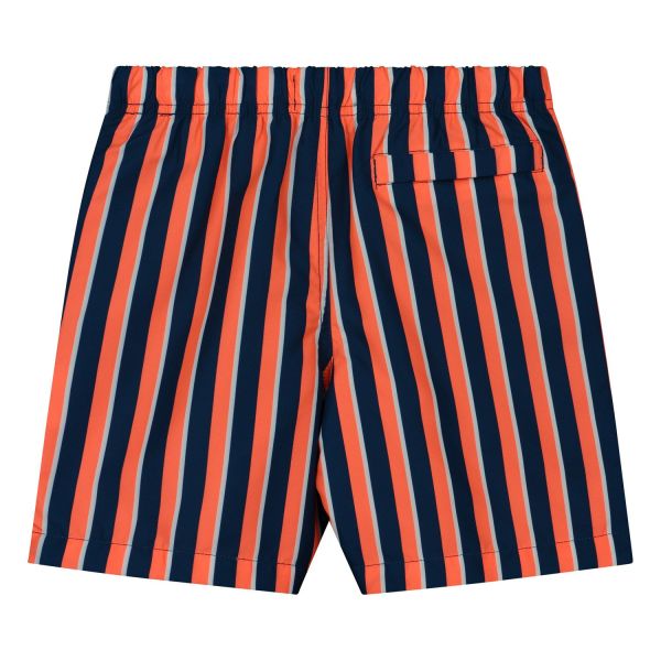 Shiwi Boys Swimshort Midi Stripe Neon Orange  (4212110081-208) - Schoenen Caramel (Sint-Job-in-’t-Goor)