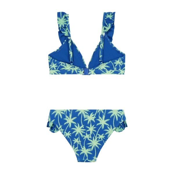 Shiwi Girls Bella Bikini Set Vacation Palm Deep Ocean Blue  (6423250212-659) - Schoenen Caramel (Sint-Job-in-’t-Goor)