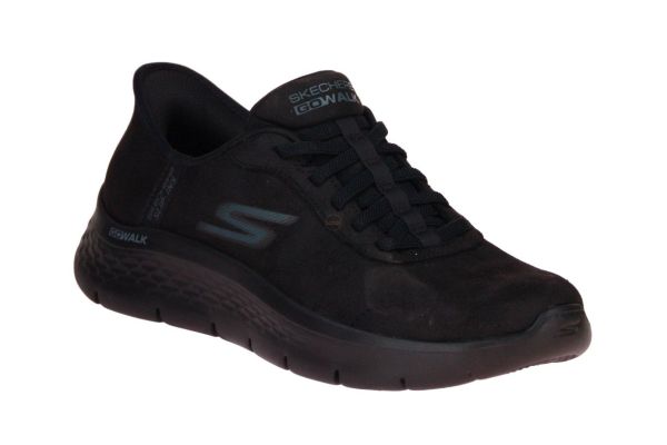 Skechers Slip-ins Go Walk Flex-Mali Zwarte Sneaker  (124837-BBK) - Schoenen Caramel (Sint-Job-in-’t-Goor)