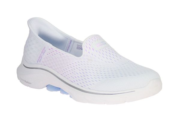 Skechers Slip-Ins Go Walk 7 Katniss White/Multi  (125211-WMLT) - Schoenen Caramel (Sint-Job-in-’t-Goor)