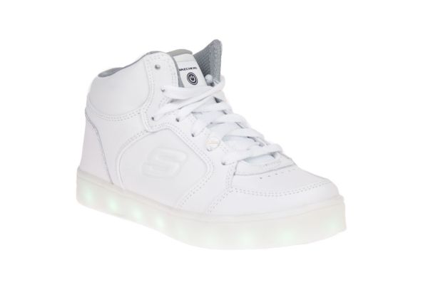 Skechers Energy Lights Witte Sneaker  (90600L) - Schoenen Caramel (Sint-Job-in-’t-Goor)