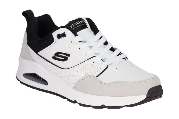 Skechers Uno-Retro One White Black  (183020-WBK) - Schoenen Caramel (Sint-Job-in-’t-Goor)