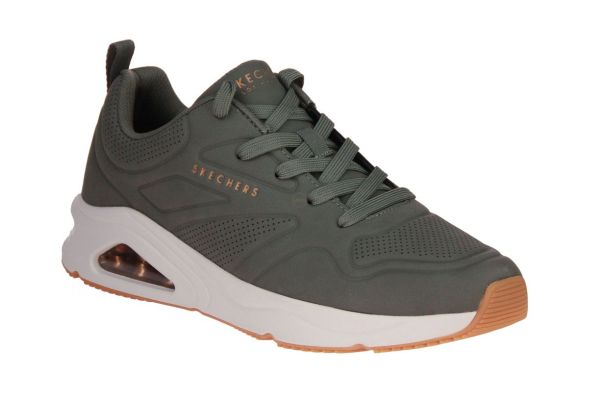 Skechers Tres-Air Uno Casairal Olive  (183090-OLV) - Schoenen Caramel (Sint-Job-in-’t-Goor)