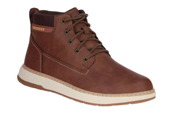 Skechers Relaxed Fit Garlan Deno Brown  (205235-BRN) - Schoenen Caramel (Sint-Job-in-’t-Goor)