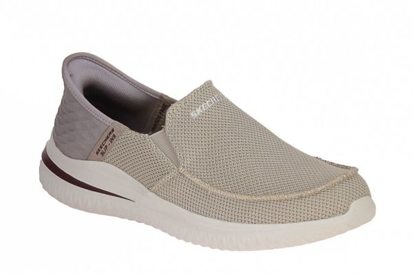 Skechers Slip-Ins Delson 3.0 Cabrino Taupe  (210604-TPE) - Schoenen Caramel (Sint-Job-in-’t-Goor)