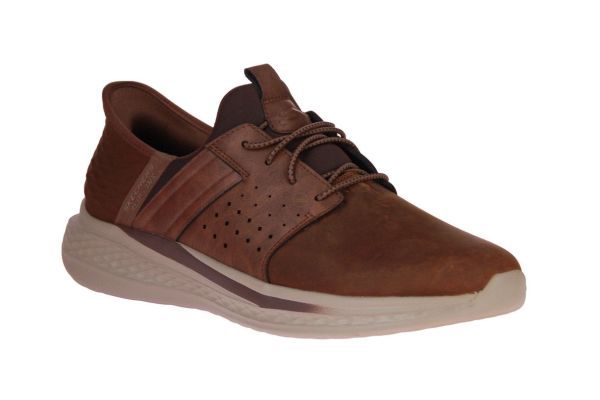 Skechers Slade Zachary Bruine Sneaker  (210828-CDB) - Schoenen Caramel (Sint-Job-in-’t-Goor)