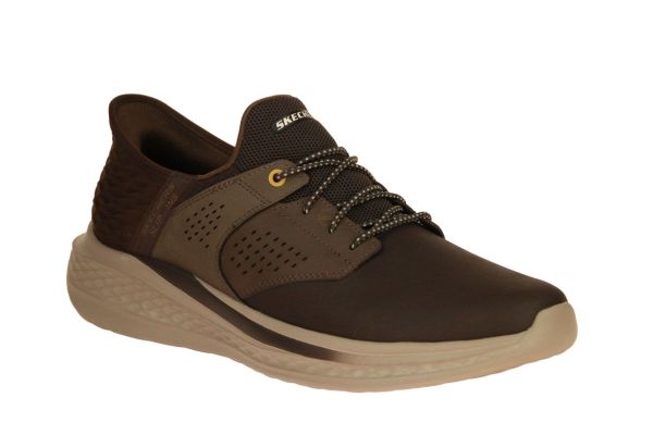 Skechers Slip-ins Slade Macklin Chocolate  (210890-CHOC) - Schoenen Caramel (Sint-Job-in-’t-Goor)