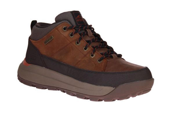 Skechers Cambert Waterproof Bruine Schoen  (21090-CDB) - Schoenen Caramel (Sint-Job-in-’t-Goor)