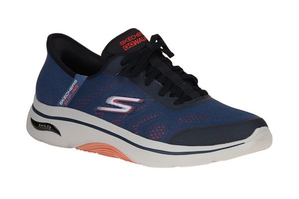 Skechers Slip-Ins Go Walk Arch Fit 2.0 Navy/Orange  (216604-NVOR) - Schoenen Caramel (Sint-Job-in-’t-Goor)