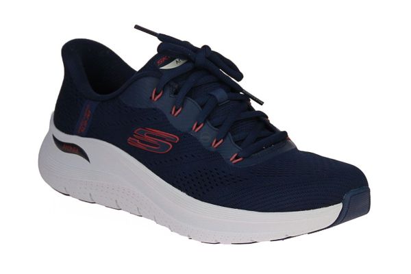 Skechers Slip-Ins Arch Fit 2.0 Lestur Navy/Red  (232712-NVRD) - Schoenen Caramel (Sint-Job-in-’t-Goor)