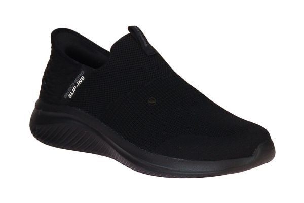 Skechers Slip-Ins Ultra Flex 3.0 Smooth Step Black Vegan  (232450-BBK) - Schoenen Caramel (Sint-Job-in-’t-Goor)