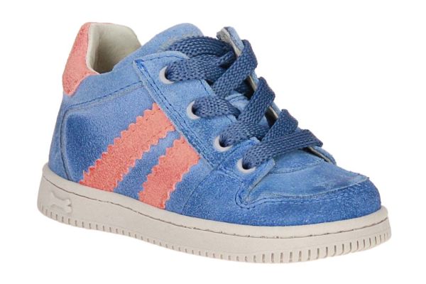 Stones and Bones Naif Blauwe Sneaker  (NAIF-BLUE/ORANGE) - Schoenen Caramel (Sint-Job-in-’t-Goor)