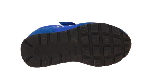SUN68 Tom Solid Kid Blauwe Sneaker  (BZ33301K-58) - Schoenen Caramel (Sint-Job-in-’t-Goor)
