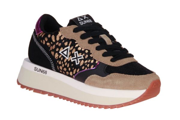 SUN68 Big Ally Animalier Sneaker  (BZ44214-1177) - Schoenen Caramel (Sint-Job-in-’t-Goor)