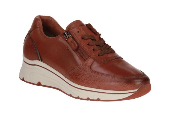 Tamaris Cognac Sneaker  (1-23711-42/311) - Schoenen Caramel (Sint-Job-in-’t-Goor)