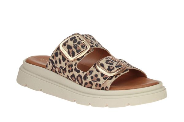 Tamaris Slipper Leopard  (1-27239-42/360) - Schoenen Caramel (Sint-Job-in-’t-Goor)