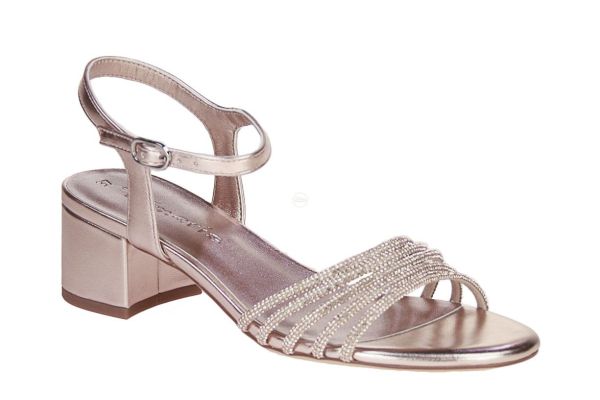 Tamaris Roze Metallic Sandaal  (1-28248-44/586) - Schoenen Caramel (Sint-Job-in-’t-Goor)