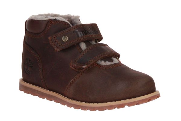 Timberland Pokey Pine Mid Warm Lined Dark Brown  (A5YVS931) - Schoenen Caramel (Sint-Job-in-’t-Goor)