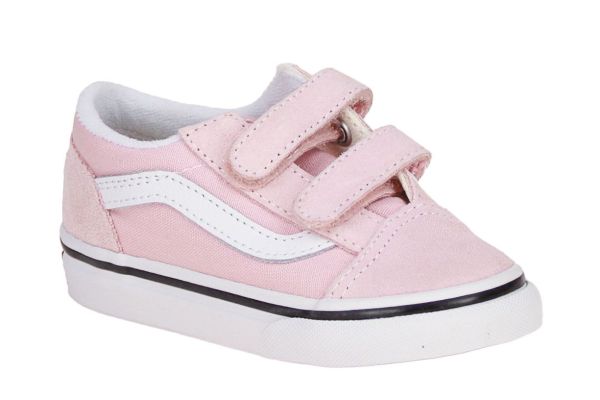 Vans Old Skool V Powder Pink/True White  (VN000D3Y9AL1) - Schoenen Caramel (Sint-Job-in-’t-Goor)