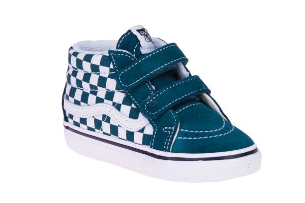 Vans Sk8-Mid Reissu Turquoise-Witte Sneaker  (VN0A5DXD60Q1) - Schoenen Caramel (Sint-Job-in-’t-Goor)