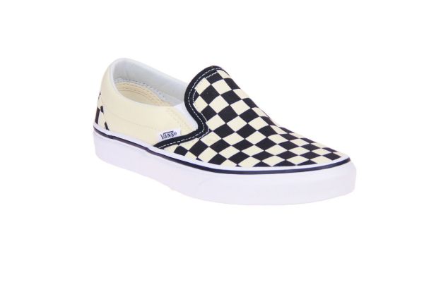 Vans Classic Slip-On Checkerboard Wit-Zwarte Sneaker  (VN000EYEBWW ) - Schoenen Caramel (Sint-Job-in-’t-Goor)