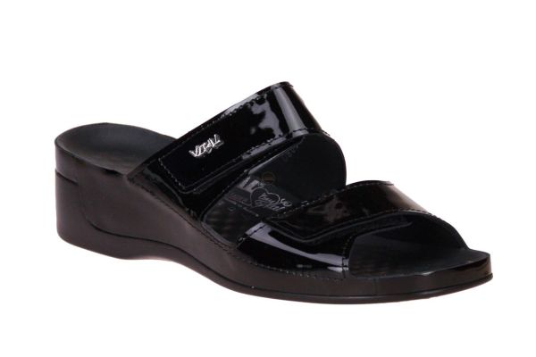 Vital Tina Lack Schwarz Slipper  (13600-lack scharz) - Schoenen Caramel (Sint-Job-in-’t-Goor)