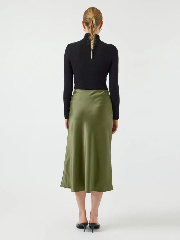 Y.A.S. Pella HW Midi Skirt Olive Branch  (26030737 olive brach) - Schoenen Caramel (Sint-Job-in-’t-Goor)