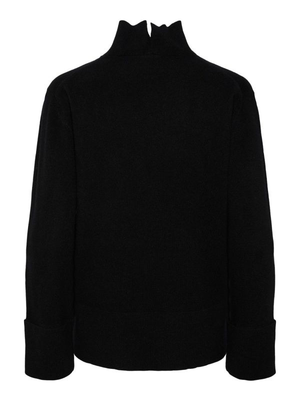 Y.A.S. Emilie Highneck Knit Pullover Black  (26032075-black) - Schoenen Caramel (Sint-Job-in-’t-Goor)