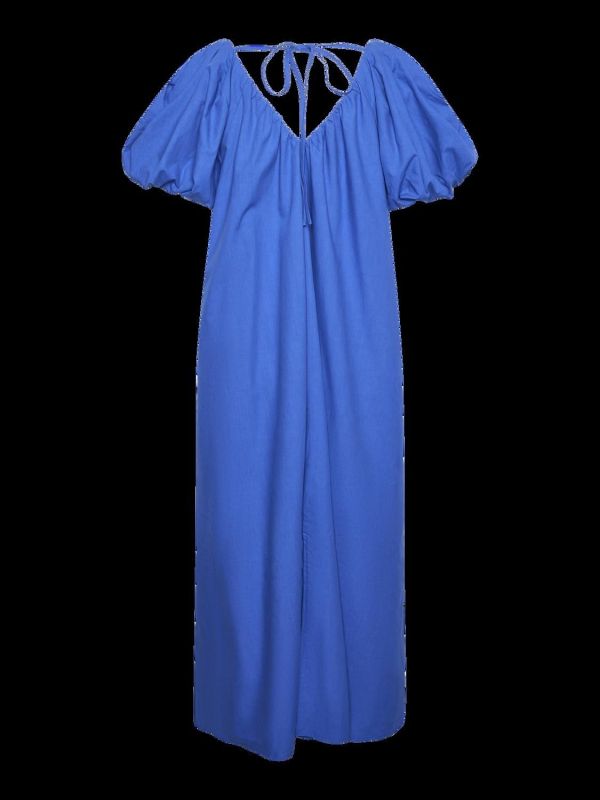 Y.A.S. Olega SS Long Dress Dazzling Blue  (26034182 DAZZLING BLUE) - Schoenen Caramel (Sint-Job-in-’t-Goor)