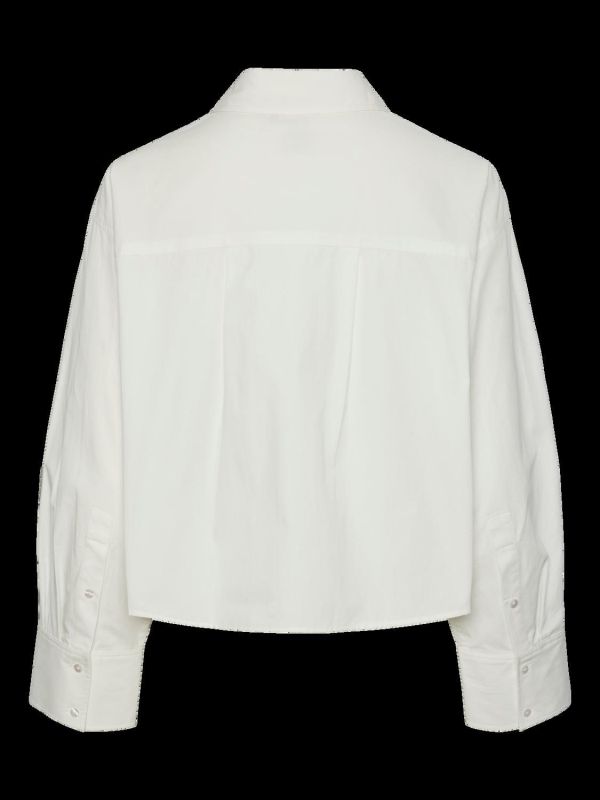 Y.A.S. Lee LS Short Shirt Star White  (26034762) - Schoenen Caramel (Sint-Job-in-’t-Goor)