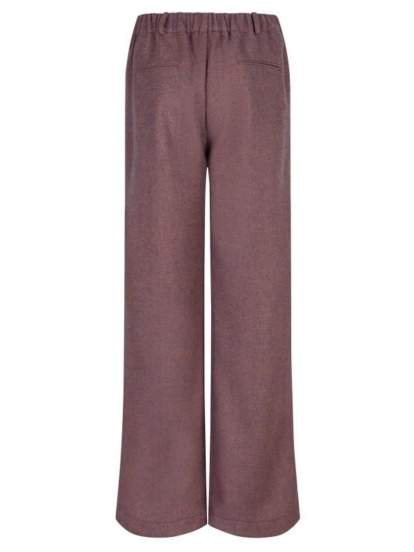 Ydence Judith Pants Blue/Camel  (FS2402-10167 BLUE/CARAMEL) - Schoenen Caramel (Sint-Job-in-’t-Goor)