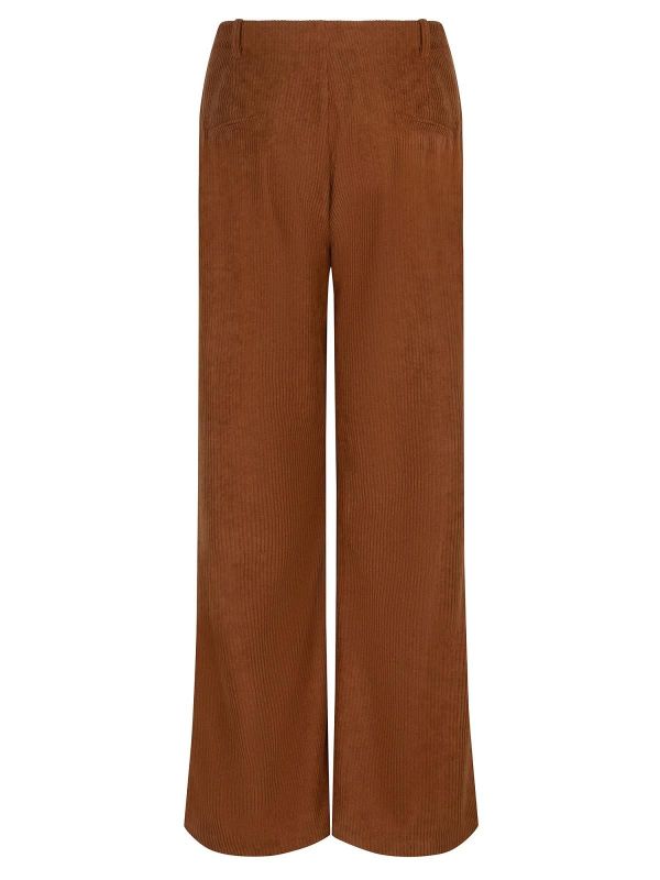 Ydence Brynn Pants Brown  (FS2437-021 BROWN) - Schoenen Caramel (Sint-Job-in-’t-Goor)